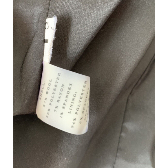 Ann Taylor Womens Jacket 4 Gray Buttons Fitted Wool Blend Lined - Picture 9 of 11